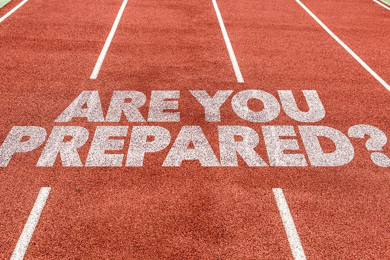 Are You Prepared? written on running track